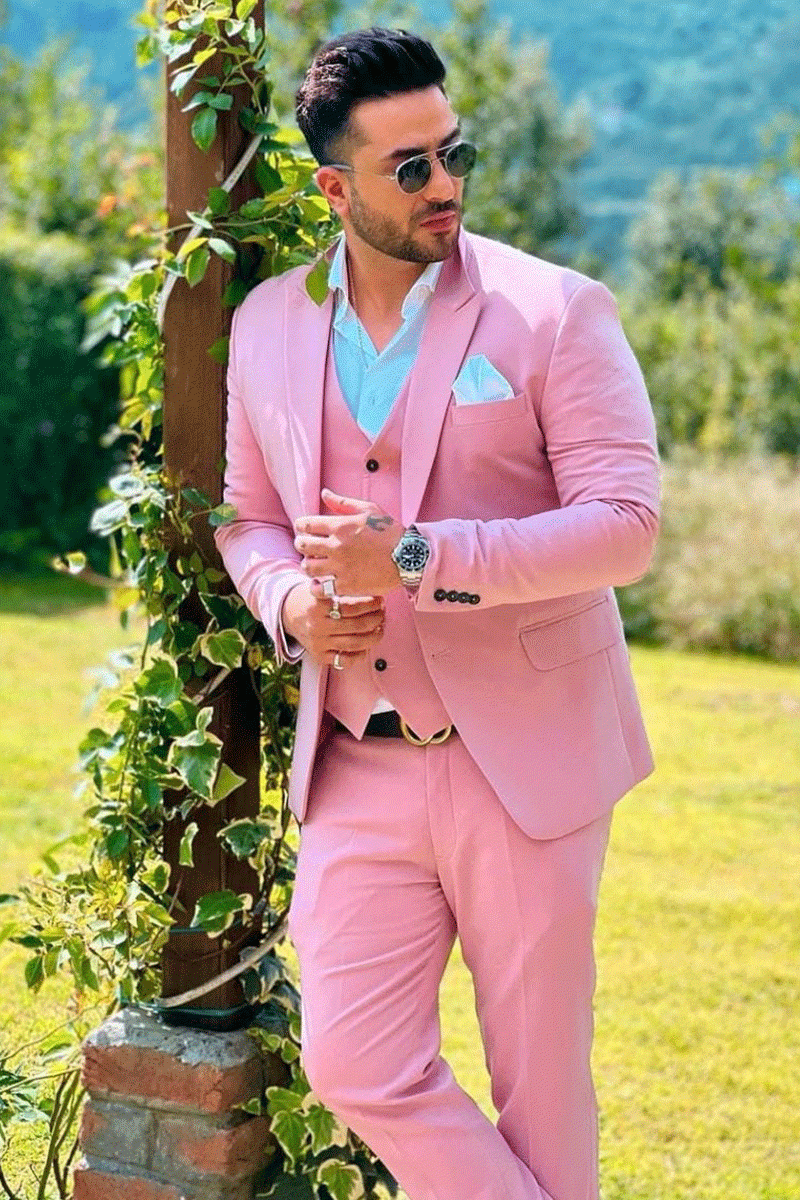 Wedding Pink Coat Pant Wedding Suit Pink Coat Man Pink Colour Coat