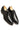 Black Croc Leather Shoes in Classic Pattern - Bharat Reshma