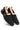 Black Velvet Low-Heel Sandals with Moti & Pearl Hand Embroidery - Bharat Reshma