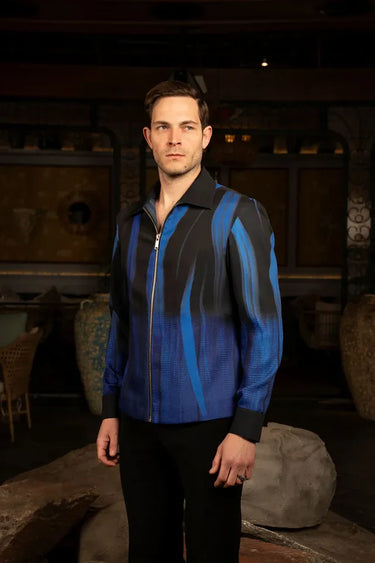 Digital Print Stroke Ombré Jacket