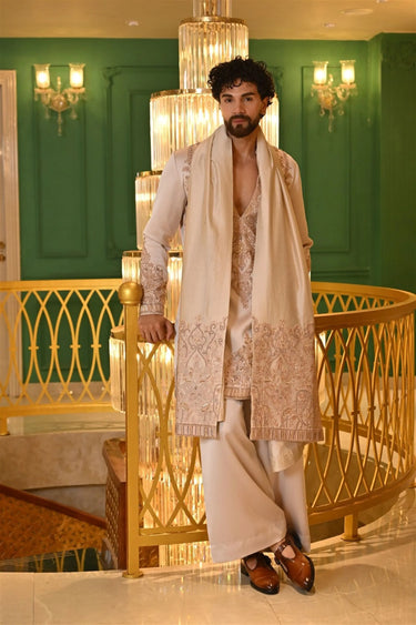 Champagne Off-White Mughal Kurta Set