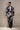 Blue Denim with Ivory Rope Print Co-ord Set - Bharat Reshma