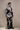 Blue Denim with Ivory Rope Print Co-ord Set - Bharat Reshma
