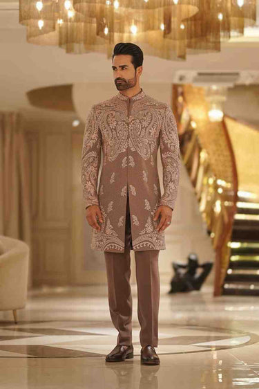 Rosy Brown Aari Embroidered Indo