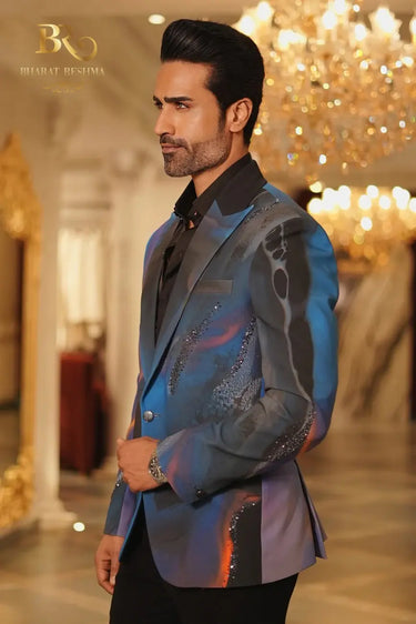 Multi Color Abstract Printed Blazer