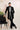 Black Embroidered Indo-Western Set with Stole & Pant