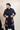Blue Floral Jaal Pattern Open Jacket Trouser Set - Bharat Reshma