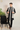 Black Resham Embroidered Geometric Long Nehru Jacket - Bharat Reshma