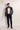 Blue Embroidered Silver Zari Work Tuxedo Set