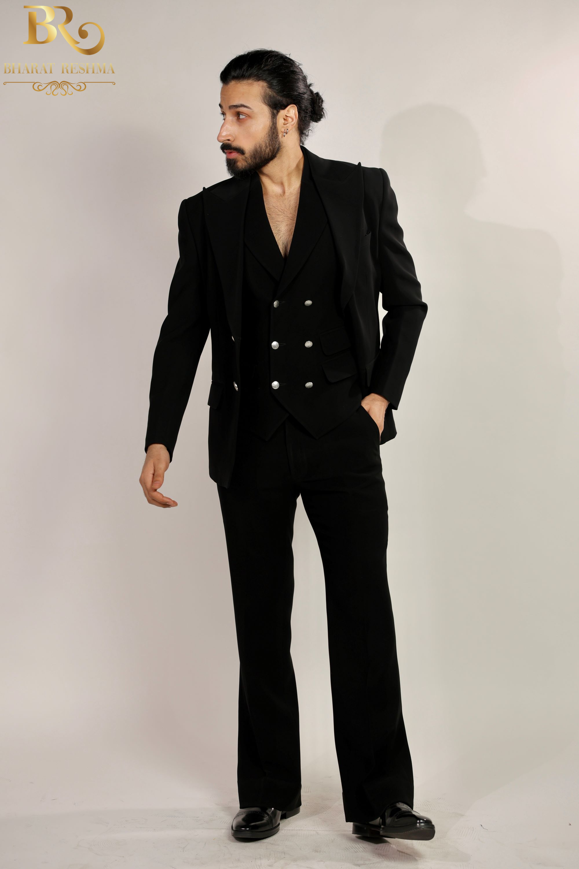 Men's Black 3-piece suit - Main Image