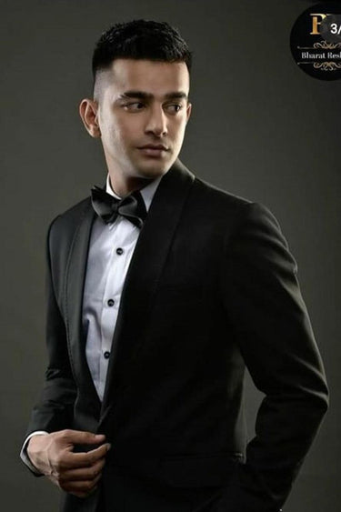 Jass Manak in Our Black Classic Black Tuxedo - Bharat Reshma