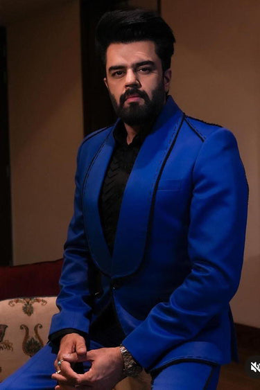 MANIESH PAUL in Our Blue Designer 2 Piece Suit - Bharat Reshma