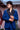 Blue Italian Designer Tuxedo Set with Hand Embroidery - Bharat Reshma