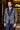 Blue Embellished Bead Tuxedo Set - Bharat Reshma