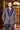Blue Embellished Bead Tuxedo Set - Bharat Reshma