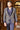 Blue Embellished Bead Tuxedo Set - Bharat Reshma