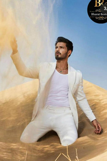 Vin Rana in Our White Classic Italian 2 Piece Suit - Bharat Reshma