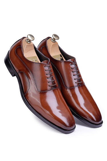 Wingtip Borgues Brown Leather Shoes - Bharat Reshma
