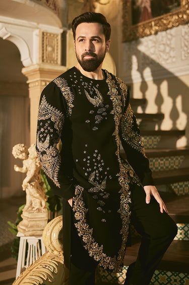 EMRAAN HASHMI in Our Designer Black Indo Western - Bharat Reshma