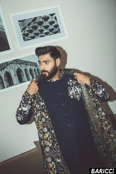 Bismil in Our Blue Indo-western Set - Bharat Reshma