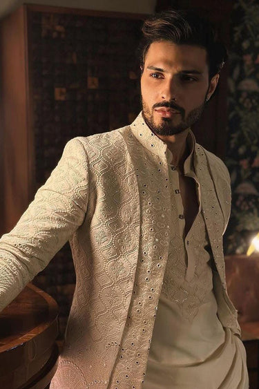 Vin Rana in Our Ivory Designer Indo Western - Bharat Reshma
