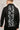 Black Magna Suiting Hand Paint Jacket - Bharat Reshma