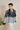 Grey Satin Digital Print Bomber Jacket - Bharat Reshma