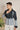 Grey Satin Digital Print Bomber Jacket - Bharat Reshma