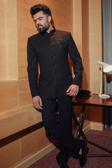 MANISH PAUL in Our Classic Black Jodhpuri Suit - Bharat Reshma