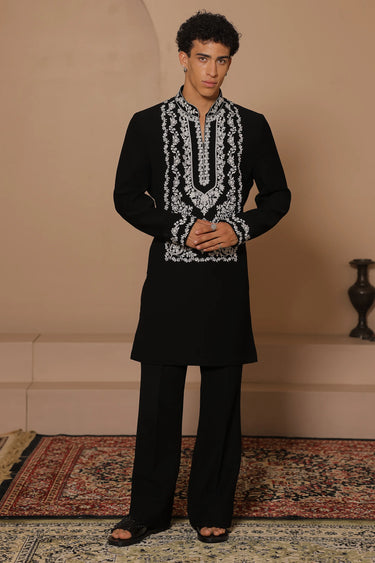 Black Legacy Kurta Set - Bharat Reshma