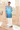 Men's Blue Floral Printed Kurta - Bharat Reshma