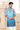 Men's Blue Floral Printed Kurta - Bharat Reshma
