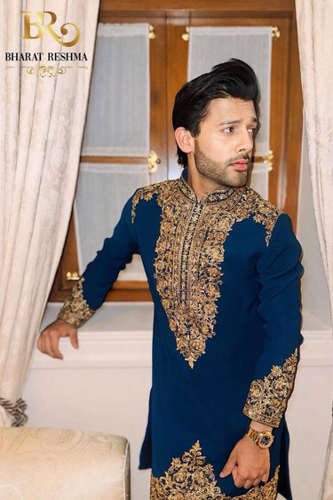 STEBIN BEN in Our Blue Designer Kurta Set - Bharat Reshma