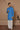 Tonal Blue Flora Kurta Set - Bharat Reshma