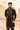 Brown Designer Waistcoat Kurta Set with Mirror Work - Bharat Reshma