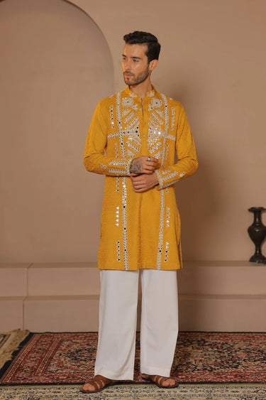 Sunlit Mirror Kurta Set - Bharat Reshma