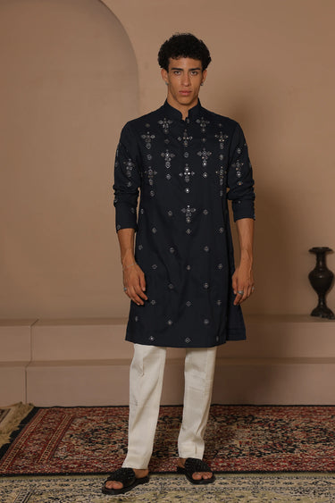 Midnight Mirror Kurta Set - Bharat Reshma