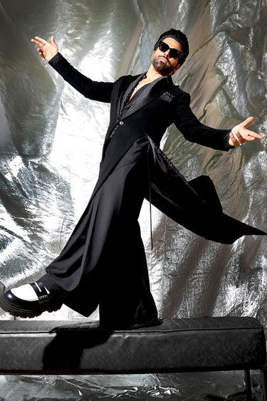 RITHVIK DHANJANI in Our Black Designer Dress for Men - Bharat Reshma