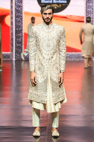 Indo Western Designer Sherwani for Groom - Bharat Reshma