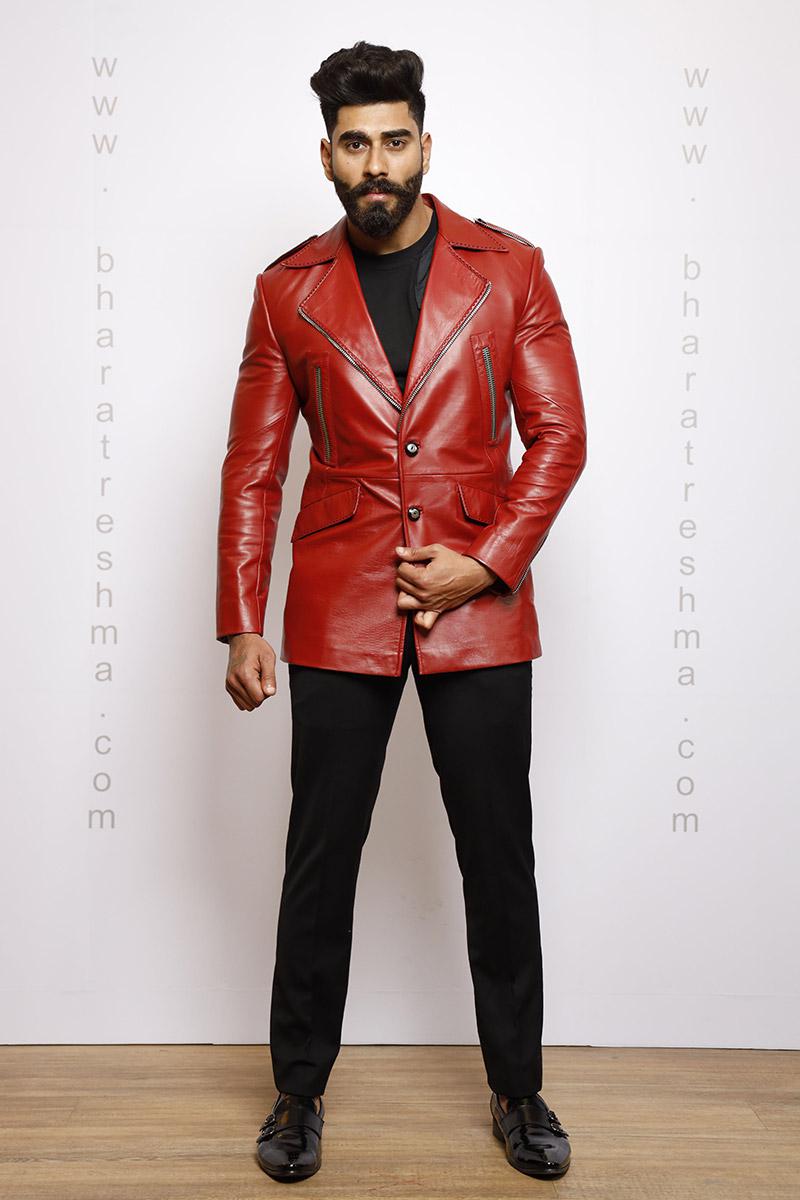 PURE LEATHER HIGHLIGHTED JACKET