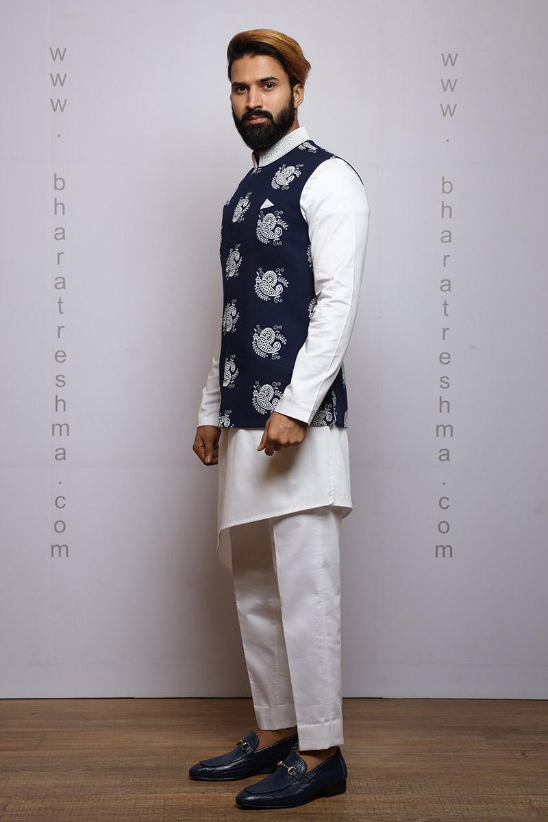 Buy Indian Black Art Silk Jacket Style Boy's Kurta Pajama MKPA04350