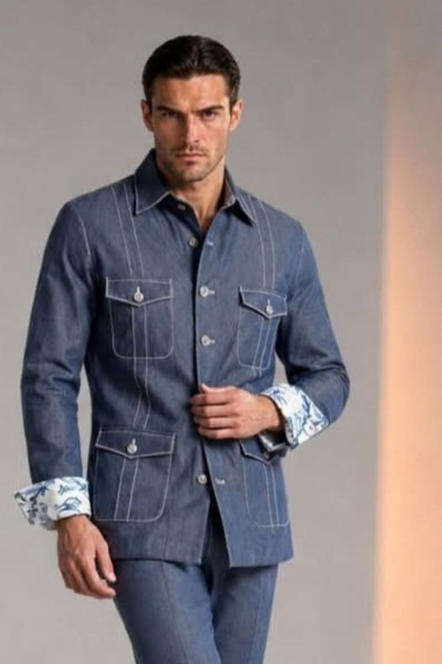 Denim Linen Coord Set