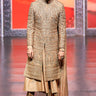 Indo Western Brown Sherwani for Marriage - Bharat Reshma