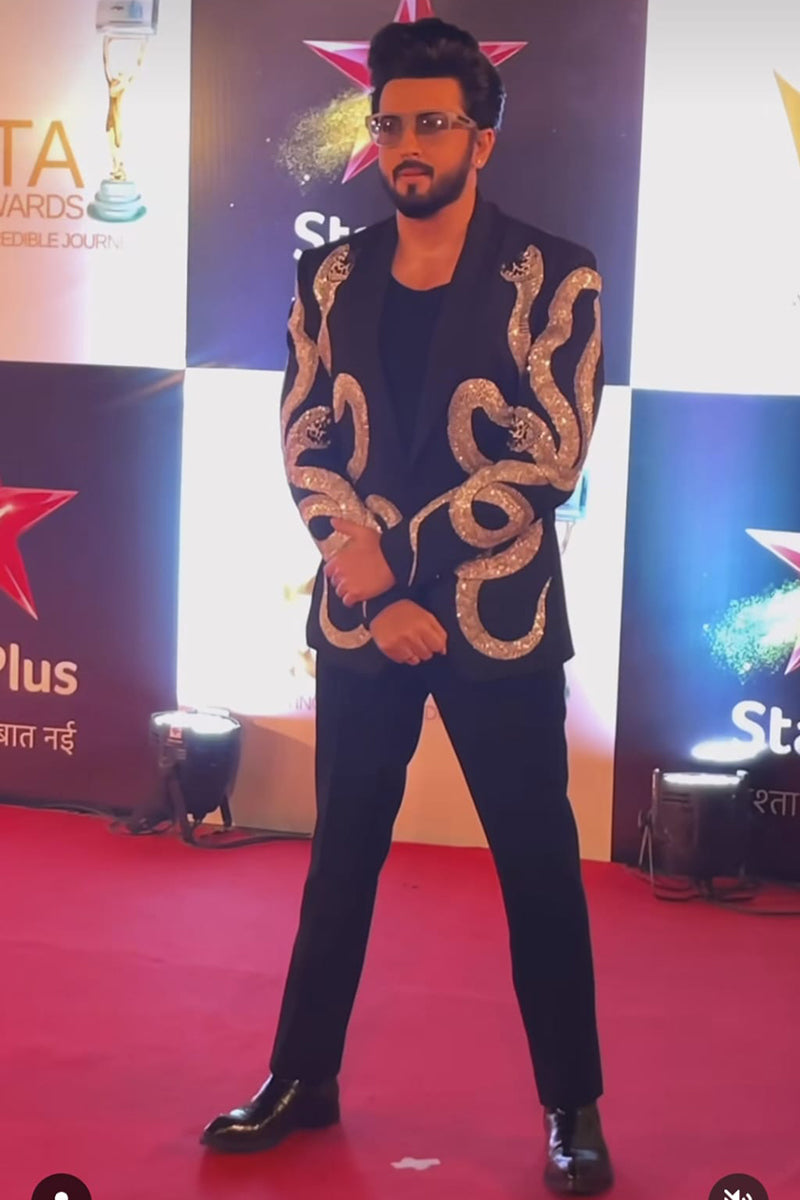 Dheeraj Dhoopar in our Black Designer 2 Piece Suit