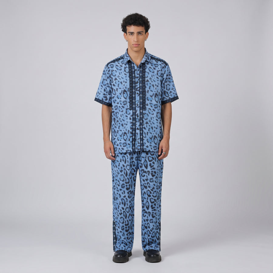 Cheetah Crest Blue Co-ord Set - Test