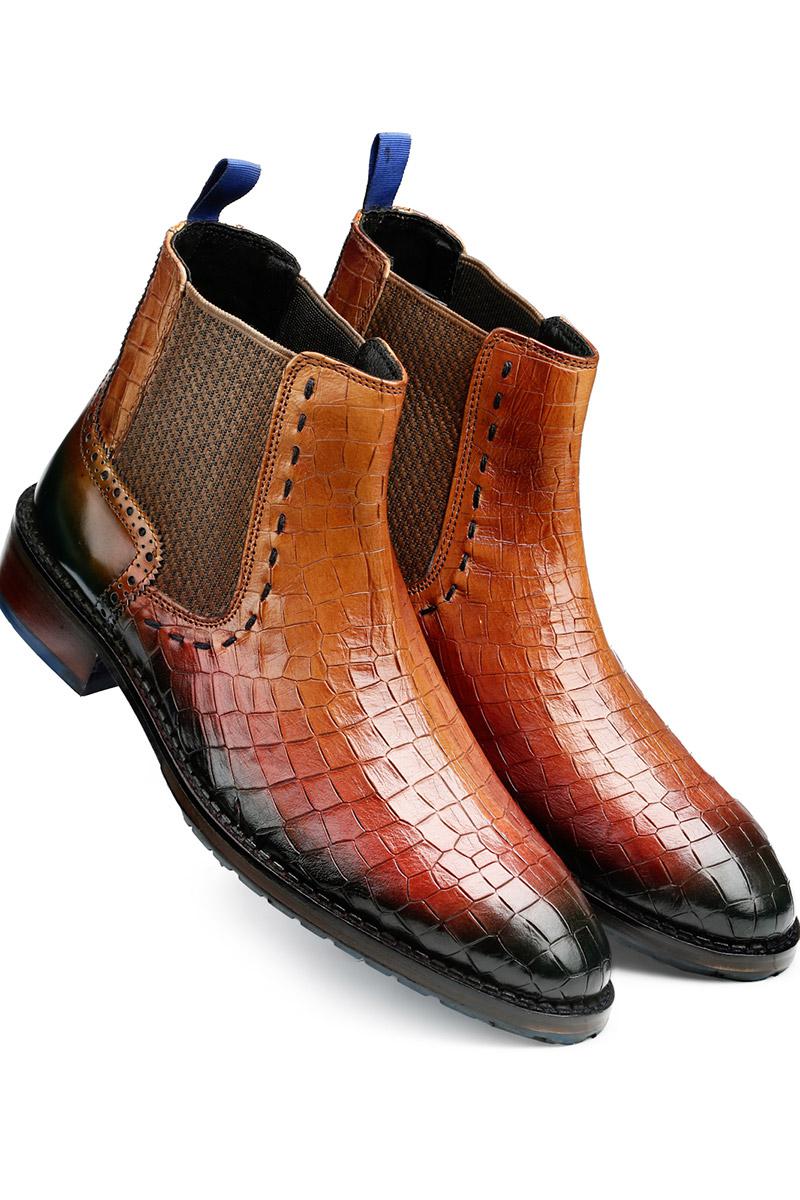 Buy Brown Leather Rambo Chelsea Boot - Bharat Reshma