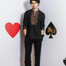 Earth Loom Black Kurta – Black with Aari Thread Embroidery - Bharat Reshma