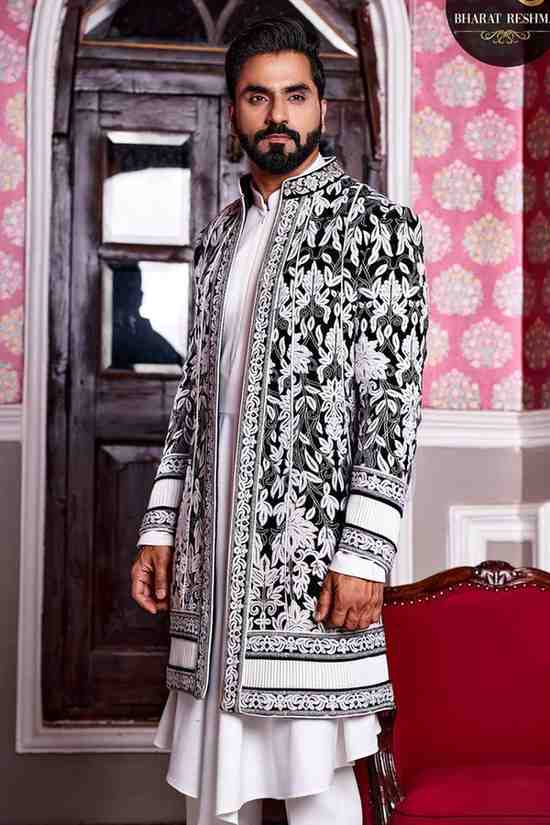 Designer Ivory Indo Western for Men
