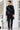 Black Indo Western With Highlighted Pleated Pattern