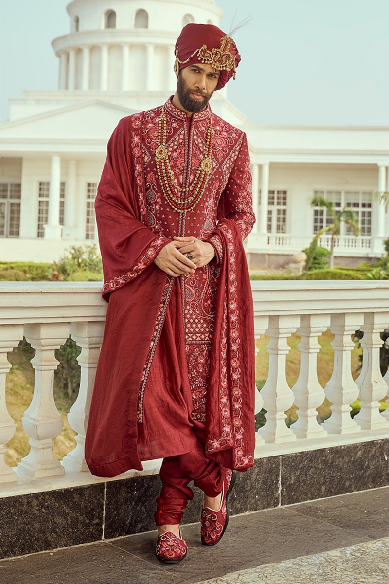 RUBY HAND EMBROIDERED SHERWANI FOR MEN